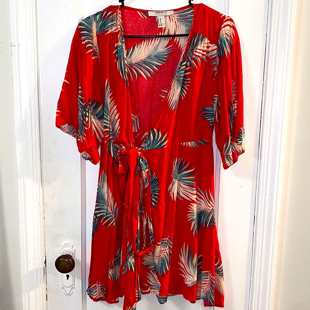 Forever 21 Tropical Wrap Dress